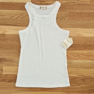 Altar'd State Cream Ribbed Tee